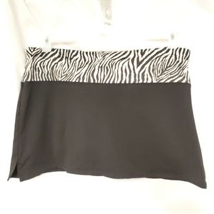 Peachy Tan tennis skirt skort zebra and black